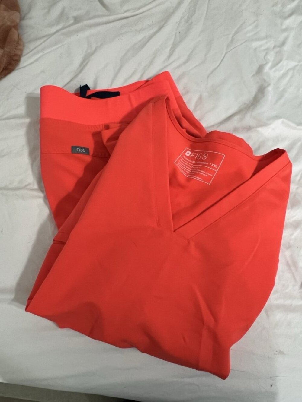 Figs Bright Orange  Collection Scrub Set Top XXL Bottom XLP Medical Nurse